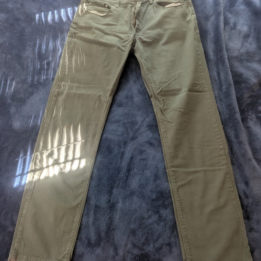 Men's  Mott & Bow Slim Fit Olive Jeans